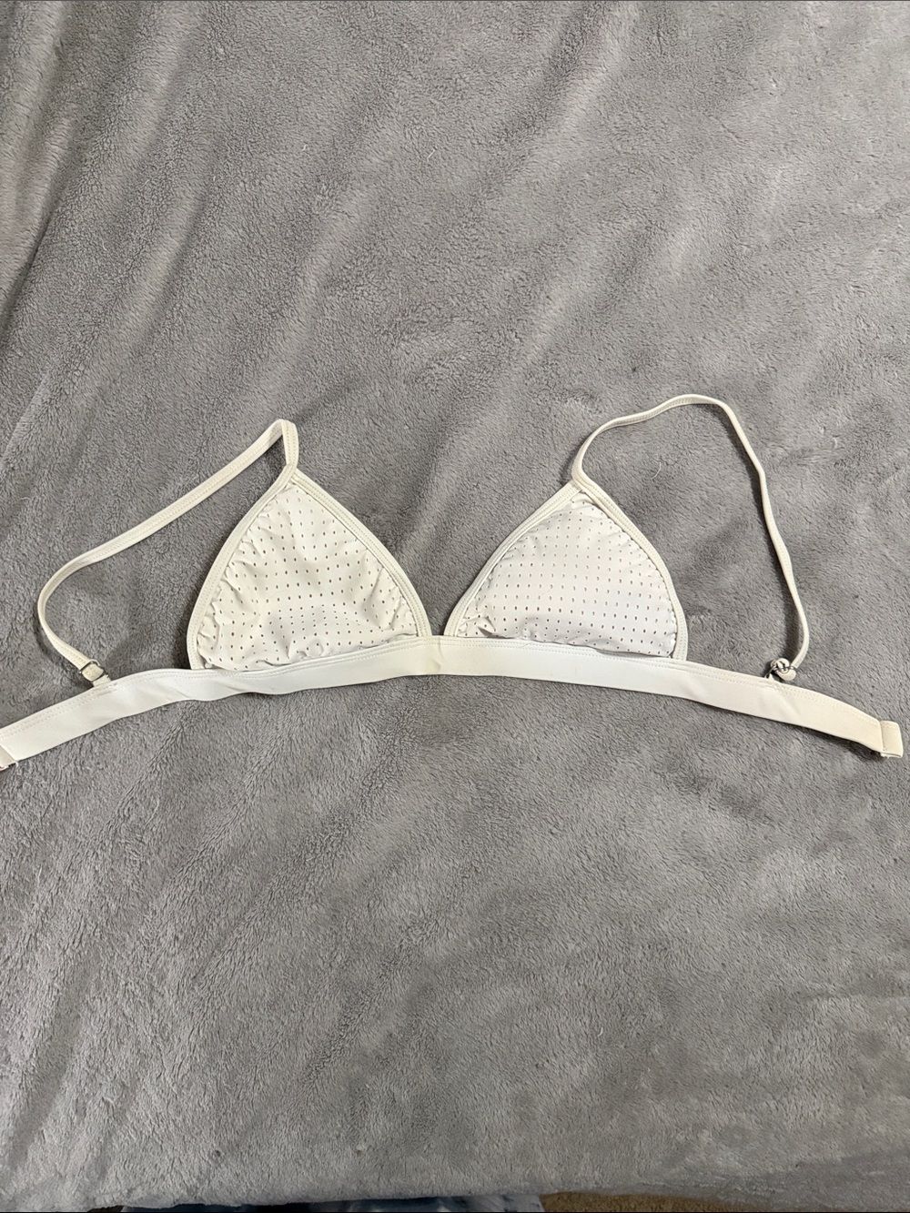 Light Ivory Triangle Bikini Top